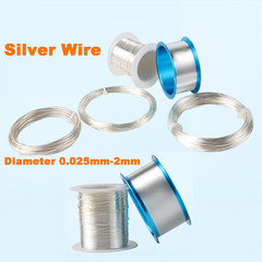 High Purity Ag 99.99% Silver Wire Electrochemical Conductive Wire Dia. 0.025-2mm