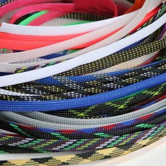 PET Nylon Braided Sleeve Tube 8 mm Width Audio Car Cable Wire Sleeving Sheath