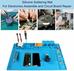 DESKTOP RUBBER ESD ANTI-STATIC HI-TEMP GROUNDING MAT FOR ELECTRONICS REPAIR 16