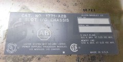 ALLEN BRADLEY 1771-A2B 8 SLOT I/O CHASSIS 16.0A 5.25VDC