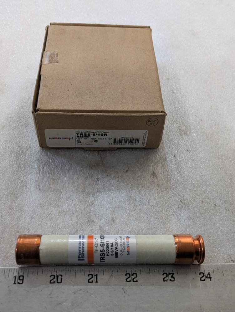MERSEN TRS5-6/10R CLASS RK5 600VAC FUSE (LOT OF 7)