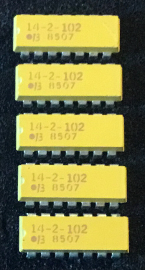 Bourns 14-2-102 Resistor Network IC, Lot of 5 pcs.