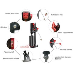 New High power 3000w diamond core drilling rig 230mm high efficiency