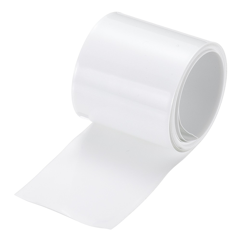 Battery Wrap Heat Shrink Tubing 35mm Dia 55mm Flat 8 Feet White