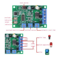 6V 12V 24V 10A DC 6V-28V Motor Overcurrent Protector Module Adjustable Alarm