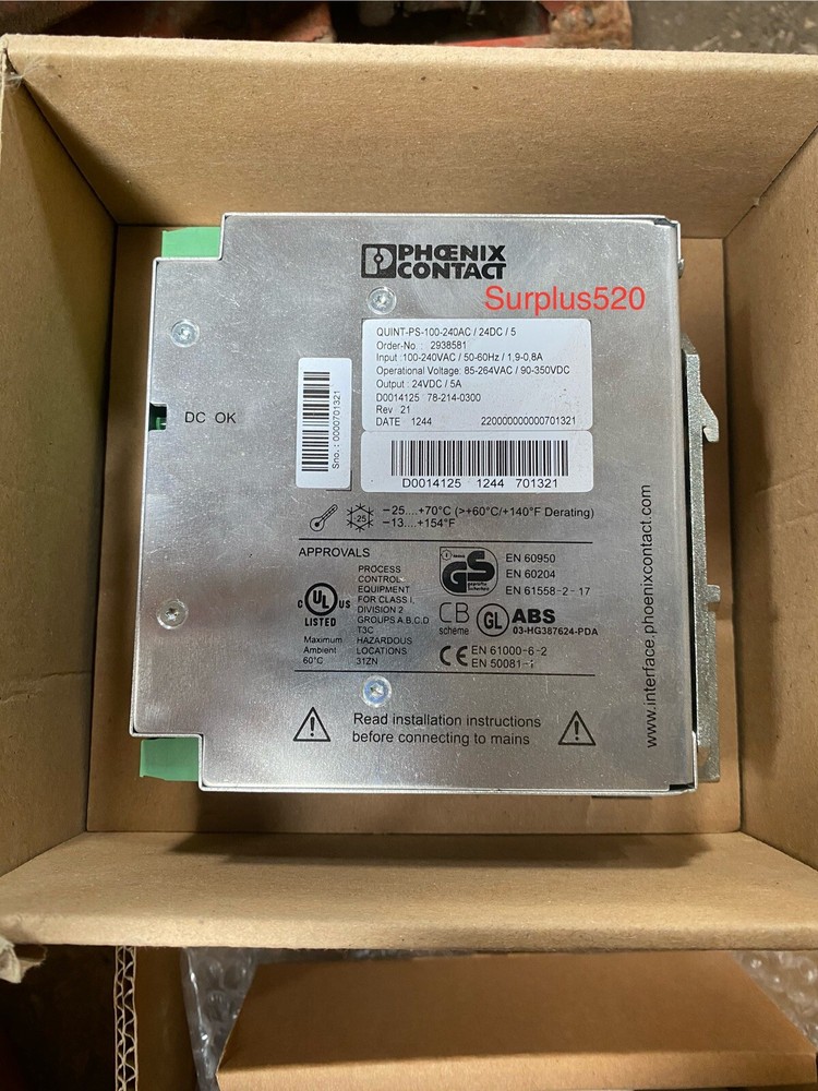 1pc New Phoenix Contact QUINT-PS-100-240AC/24DC/10 2938604