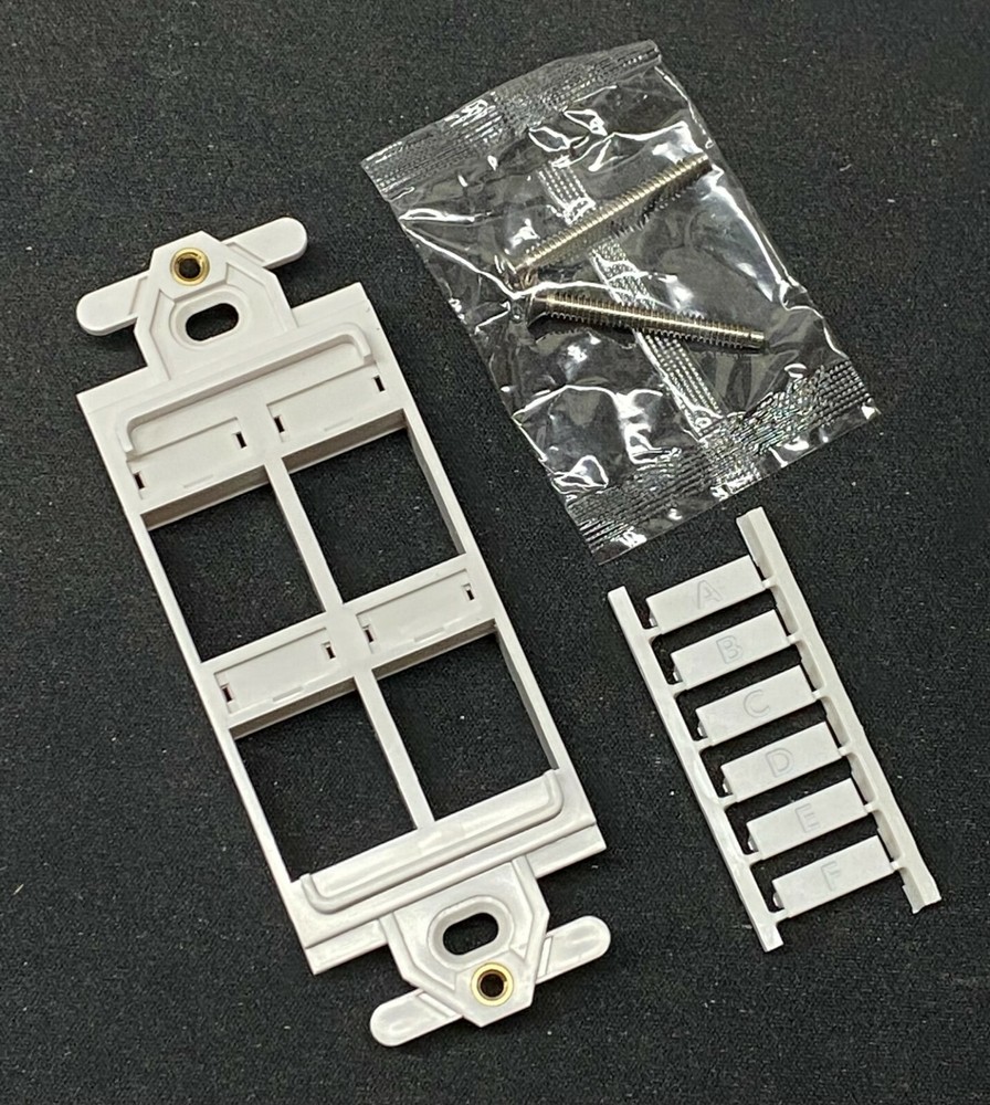 MOLEX WDP-00004-02 4-PORT WALL FACEPLATE WHITE (LOT OF 10) DECORATOR *FREE SHIP*