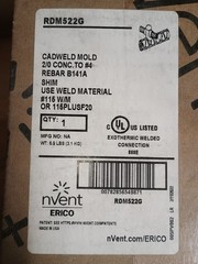 nVent Erico Cadweld Mold RDM522G, 2/0 Concentric to #4 Rebar B141A