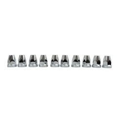 Set of 4 Rear Chrome Wheel Axle Hub Cover Kit Semi 33mm Nut Covers ABS Plastic
