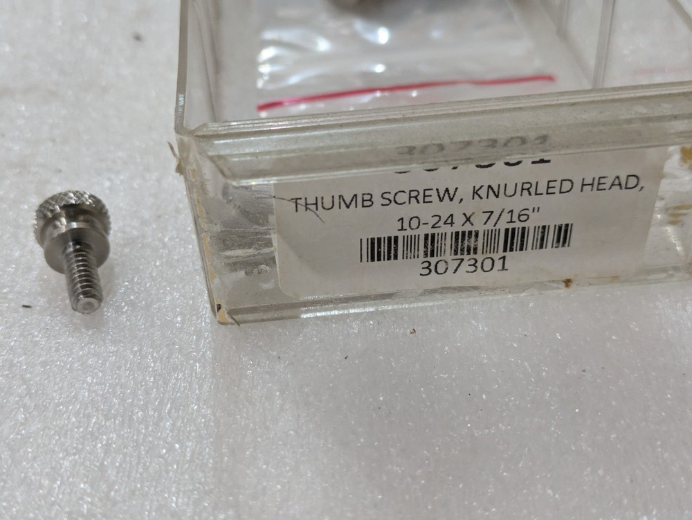 307301 Thumb Screw, Knurled Head 10-24 X 7/16″ Industrial 8/ORDER Component
