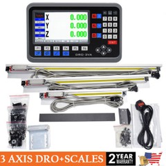 TOAUTO 3 Axis DRO + 3pc Linear Scales 450mm+550mm+650mm LCD Digital Readout Kit