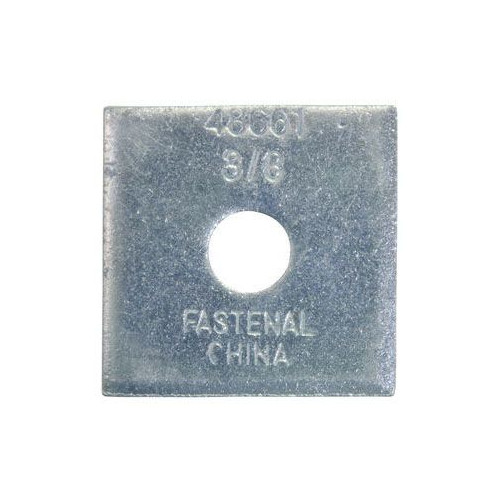 Fastenal 48663, 1/4″ Bolt, 11/16″ Hole, Steel, Square, Strut Channel Washer, 1pc