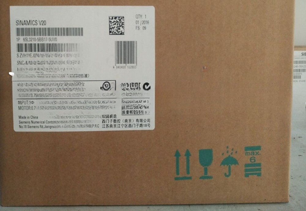 1PC NEW FIT FOR 1P6SL3210-5BB17-5UV1 V20 Industrial Inverter 0.75KW