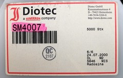 DIOTEC 1000x Silicon Surface Mount Rectifier Diodes SM4007