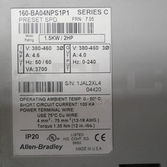 ALLEN BRADLEY 160-BA01NPS1P1 DRIVE SPEED CONTROLLER .5 HP 460V SER C IP20 K-520A