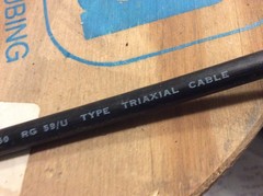 Alpha Wire TRIAXIAL 9850 RG 59/U Triaxial Cable 20 AWG 75 OHM / 25 FT