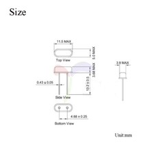 4.000-48.000MHz 49S Quartz Passive Crystal Oscillator Resonator ±20PPM DIP 2-Pin