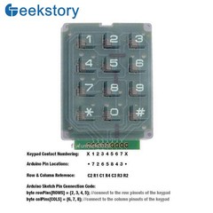 5/10PCS 12 Keys 4 x 3 Matrix Array Keypad Switch Keyboard Module for Arduino MCU
