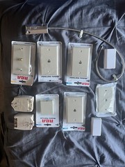 Variety Of Different Electrical And Alarm Installation Parts, Some Used,Some Not