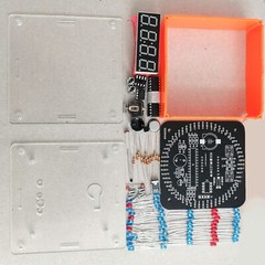 DIY Rotating LED Electronic Digital Clock Kit Learning Board DC5V DS1302 + SheH1
