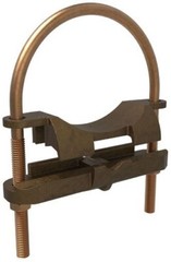 Ilsco GPL-58, 4″ IPS, 2/0 to 250 KCMIL, Bronze/Copper, U-Bolt Ground Clamp , 1pc