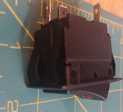 Heavy Red Duty Rocker Switch, Lighted -GSW-49