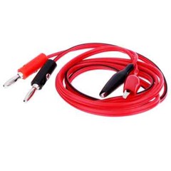 Aligator Testing Cable with 4mm Bannan Plug – 1 Black and Red Pair