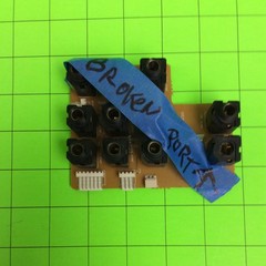 BROKEN Samson S8 Mixer Amp Port Jack Board 4003506310 (BROKEN Ports)