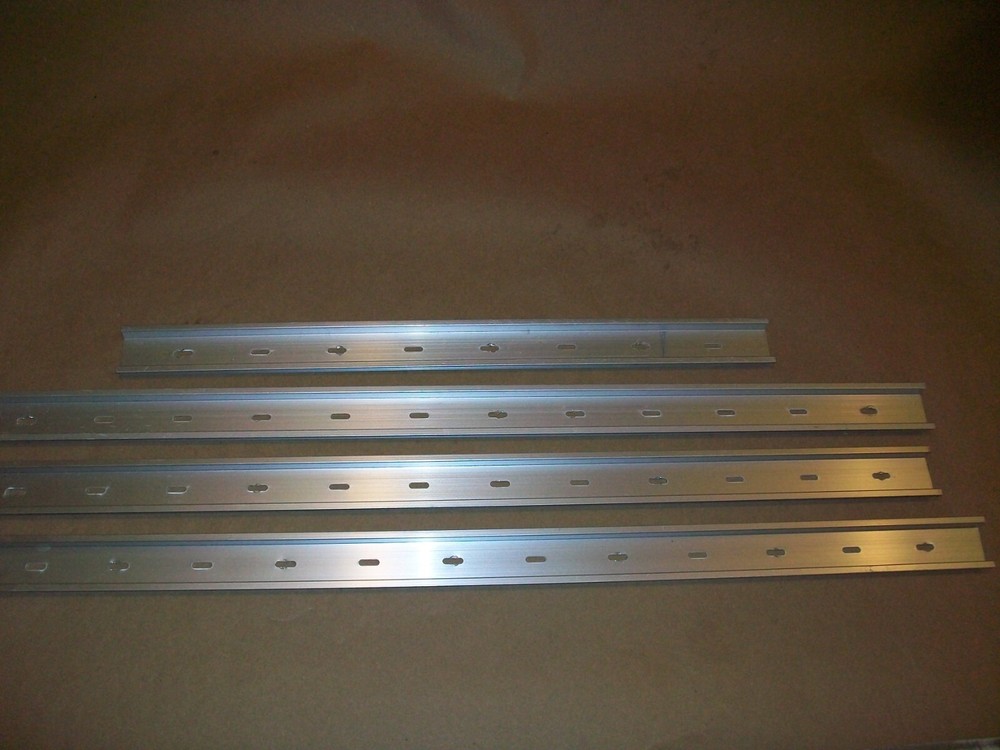 4pc Aluminum Din Rail 27.25″ / 25″ / 17.25″ USED