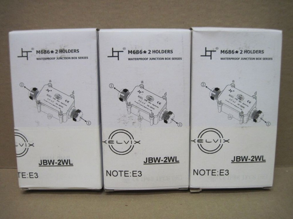Kelvix JBW-2WL Waterproof Junction Box IP68 accepts 1-6 Wire M686 ***LOT OF 3***