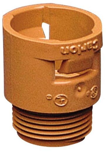 Carlon A343F, 1″, Orange, PVDF, Threaded Male, ENT Conduit Adapter, 1 pc