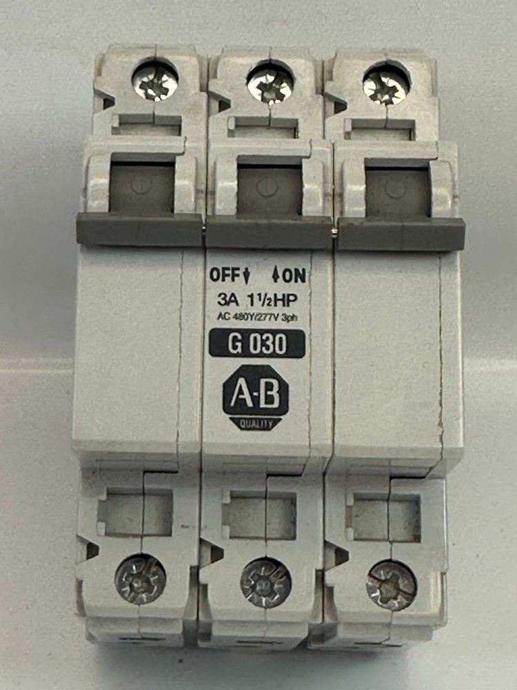 Allen-Bradley 1492-CB3 Manual Motor Controller 3A 480Y/277V 3ph TESTED