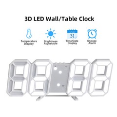USB Fashion 3D LED Digital Clock Multifunction Electronic Clock Home Decoration