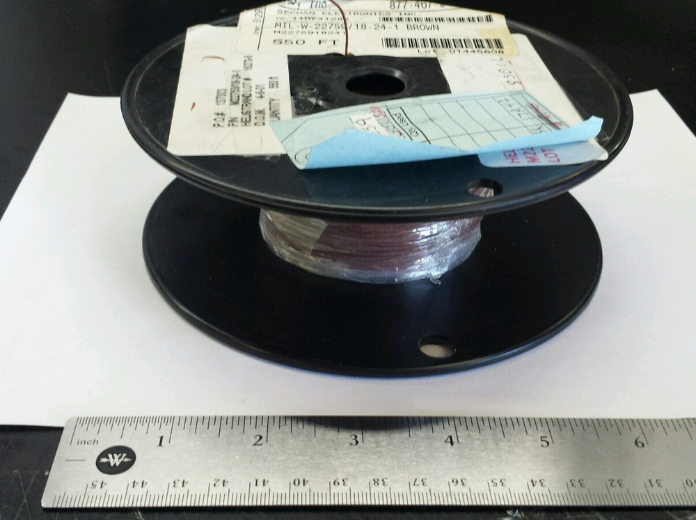 ( 520 FT ) IMS M22759/18-24-1 Brown Cable Wire 24Awg 19 Strand / 36Awg 600V