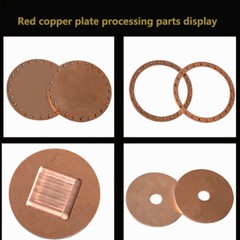 Thick 0.8~3mm H62 Solid Pure Copper Discs Round Plate Metal Sheet Dia 50mm~200mm