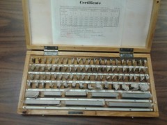 87 PCS/SET METRIC GAGE BLOCK SET, DIN861 GRADE 1,w. General CERTS. #702F-87NC-1