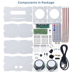 DIY Bluetooth Speaker Kit – USB Mini Stereo Amplifier with LED Lights, STEM Sold
