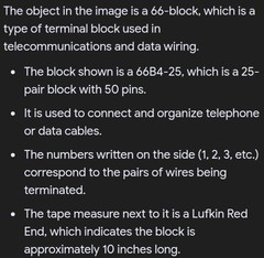 TERMINAL BLOCK 66B4-25 25-PAIR 50 Pin 66 Block, Connecting Block ⭐