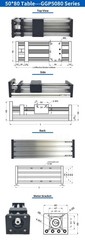 Linear Rail Guide SFU1204/1605/1610 Ballscrew 50*80/80*80mm Slide Table 50-300mm