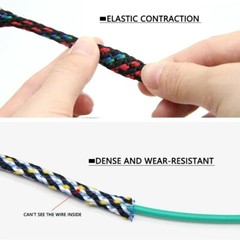 Braided Soft PP Cotton Yarn + PET Expandable Sleeving Cable Wire Sheath 4mm-12mm