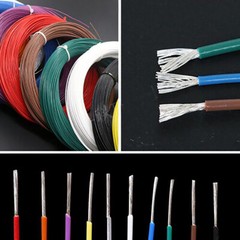 PTFE Silver-plated Copper Cable 7~30AWG Flexible Stranded Hook-up Wire Audio DIY