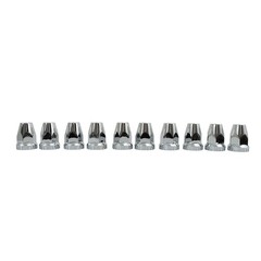 ABS Plastic Set of 4 Rear Chrome Wheel Axle Hub Cover Kit Semi 33MM Nut Covers