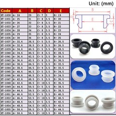 4mm-50mm Black Silicone Rubber Snap-in Wiring Grommets Open Blind Plugs Bushing