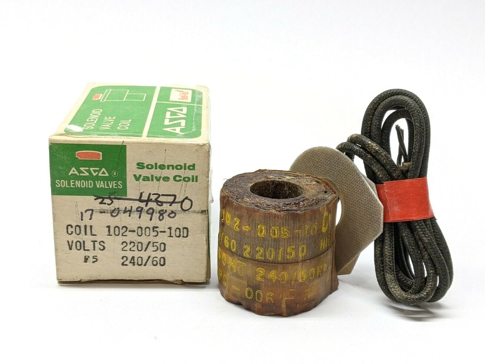 Asco 102-005-10D Solenoid Valve Coil 220/50 240/60 Red-Hat