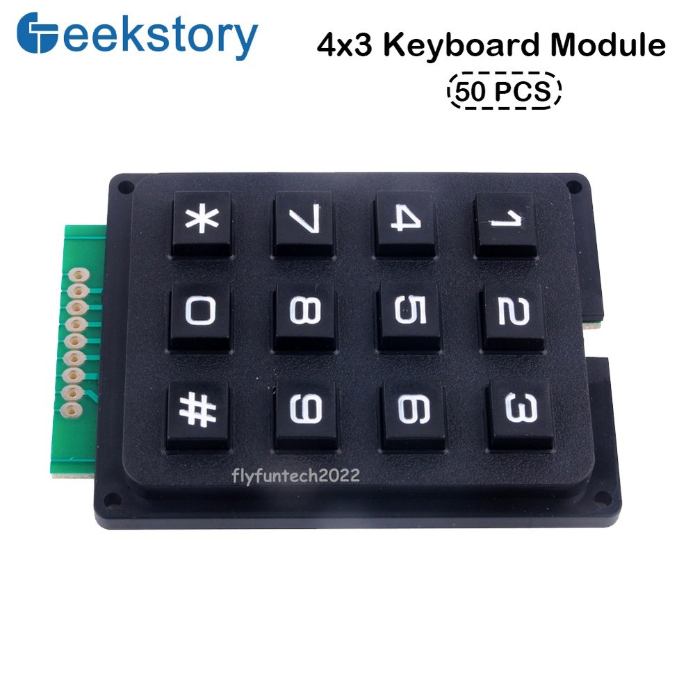 50PCS 12 Keys 4 x 3 Matrix Array Keypad Switch Keyboard Module for Arduino MCU