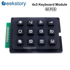 50PCS 12 Keys 4 x 3 Matrix Array Keypad Switch Keyboard Module for Arduino MCU