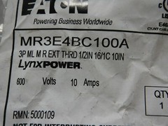 Eaton MR3E4BC100A, 5000109, 3-Pole Receptacle 1/2″ NPT