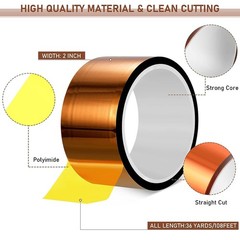 Polyimide Heat Resistant Tape 10/20/25/30mm x 98FT High Temp Sublimation Thermal