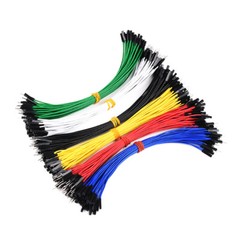 1P Dupont Male Female 20cm Jumper Wire Connectors Leads Black White Blue Green
