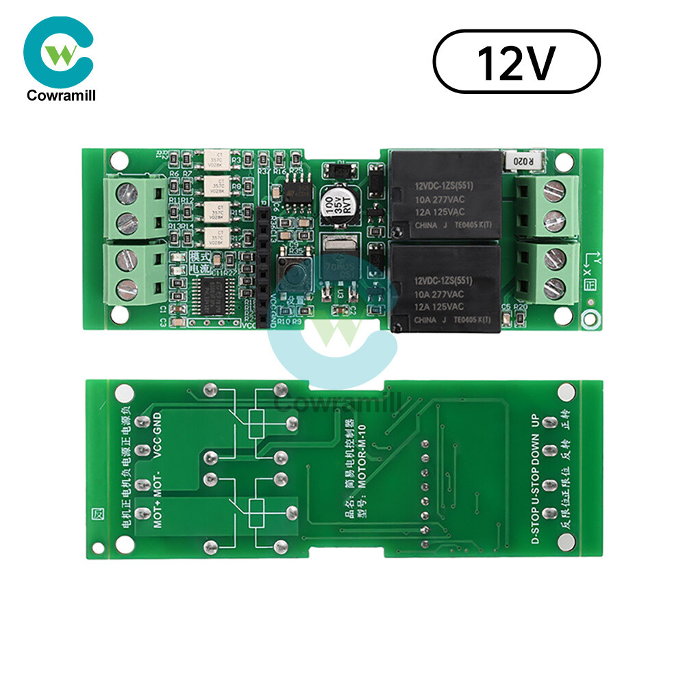 DC 12V 24V 10A Motor Forward Reverse Controller Module & Wireless Remote Control